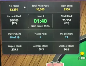 WSOP Online New Tournament Widget